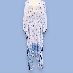 Blue and White Swim Coverup